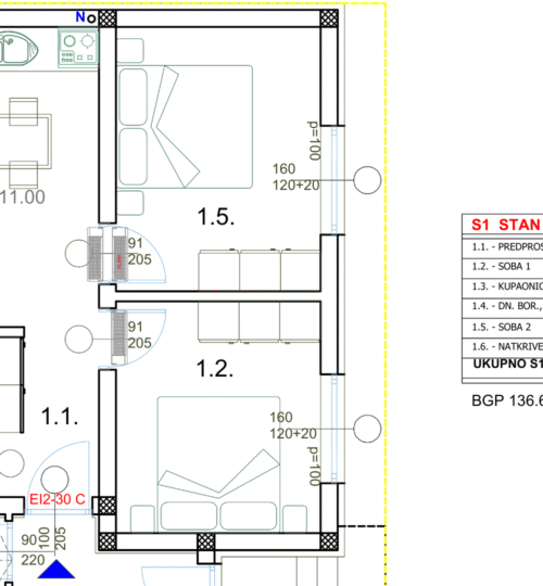 Dvosoban stan ,Pula, Valdebek, Prodaja, 54,99m2, Mirna lokacija, 170,469 EUR